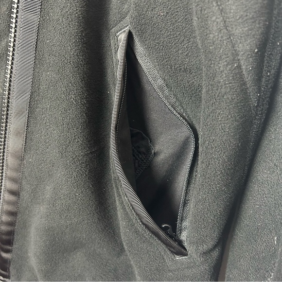 Lululemon Moto Jacket Fleece Black with Asymmetrical Zipper - Picture 8 of 12